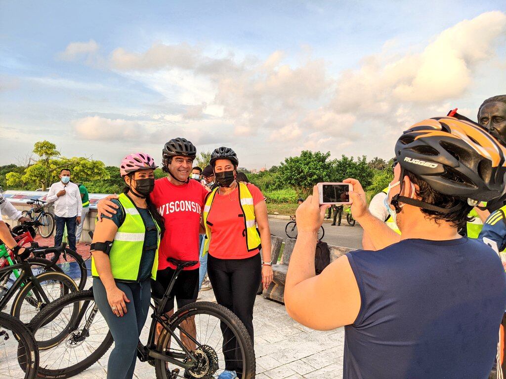 Sergio Fajardo en campaña en Barranquilla