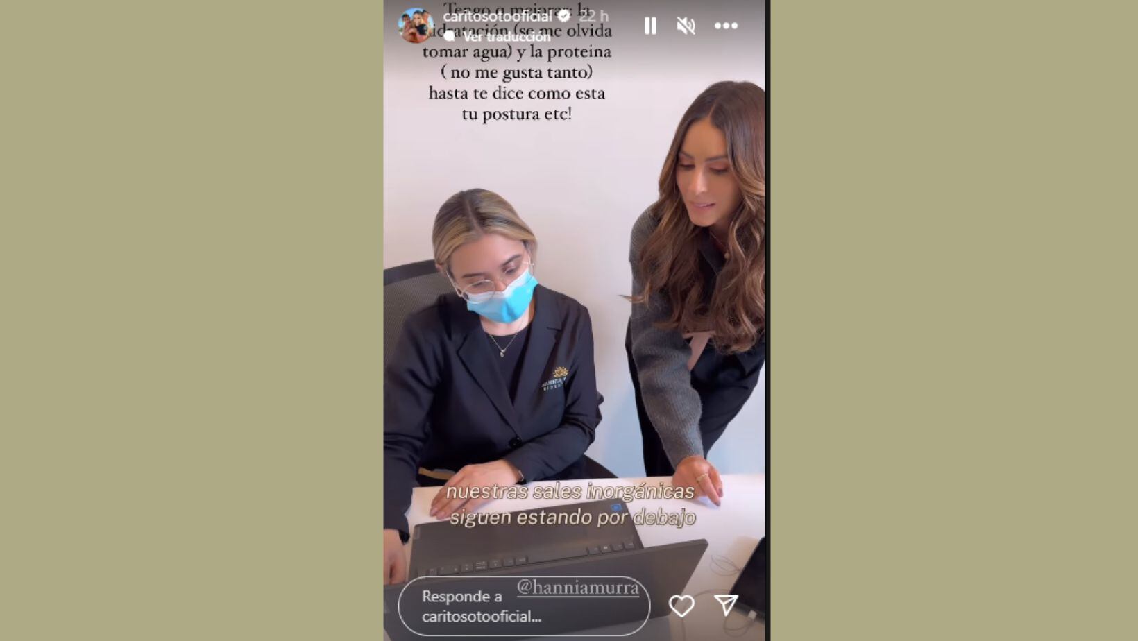 Carolina Soto habla sobre su tratamiento para iniciar bien el año
Historia Instagram@critosotooficial