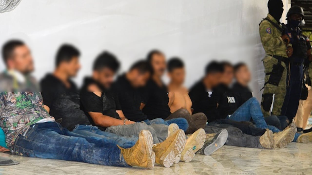 Exmilitares detenidos en Haití.