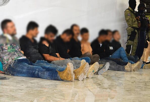 Exmilitares detenidos en Haití.