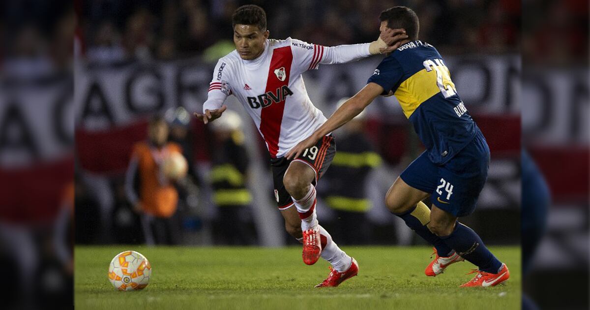 Teo Gutiérrez tuvo un gran momento en River Plate de Argentina. 