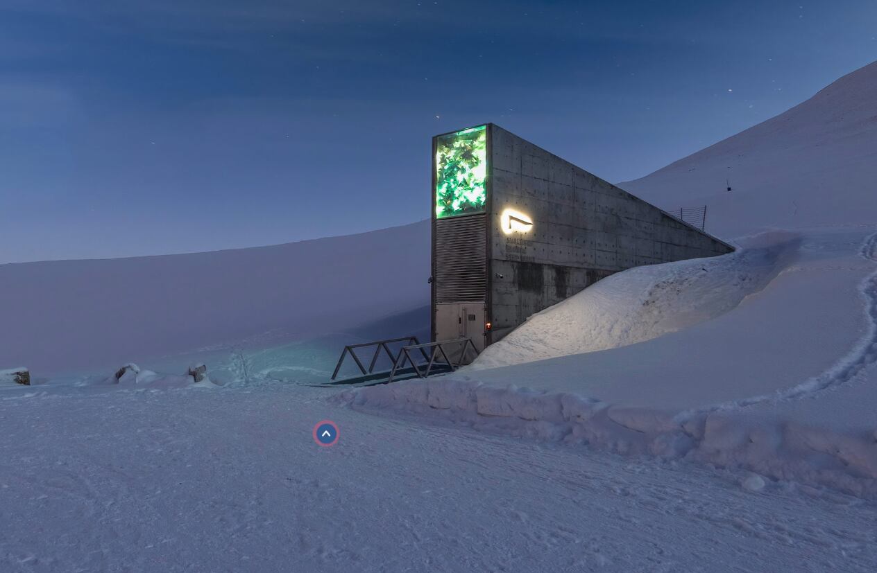 Este es uno de los túneles que conduce a las bóvedas donde se encuentran almacenadas las semillas.