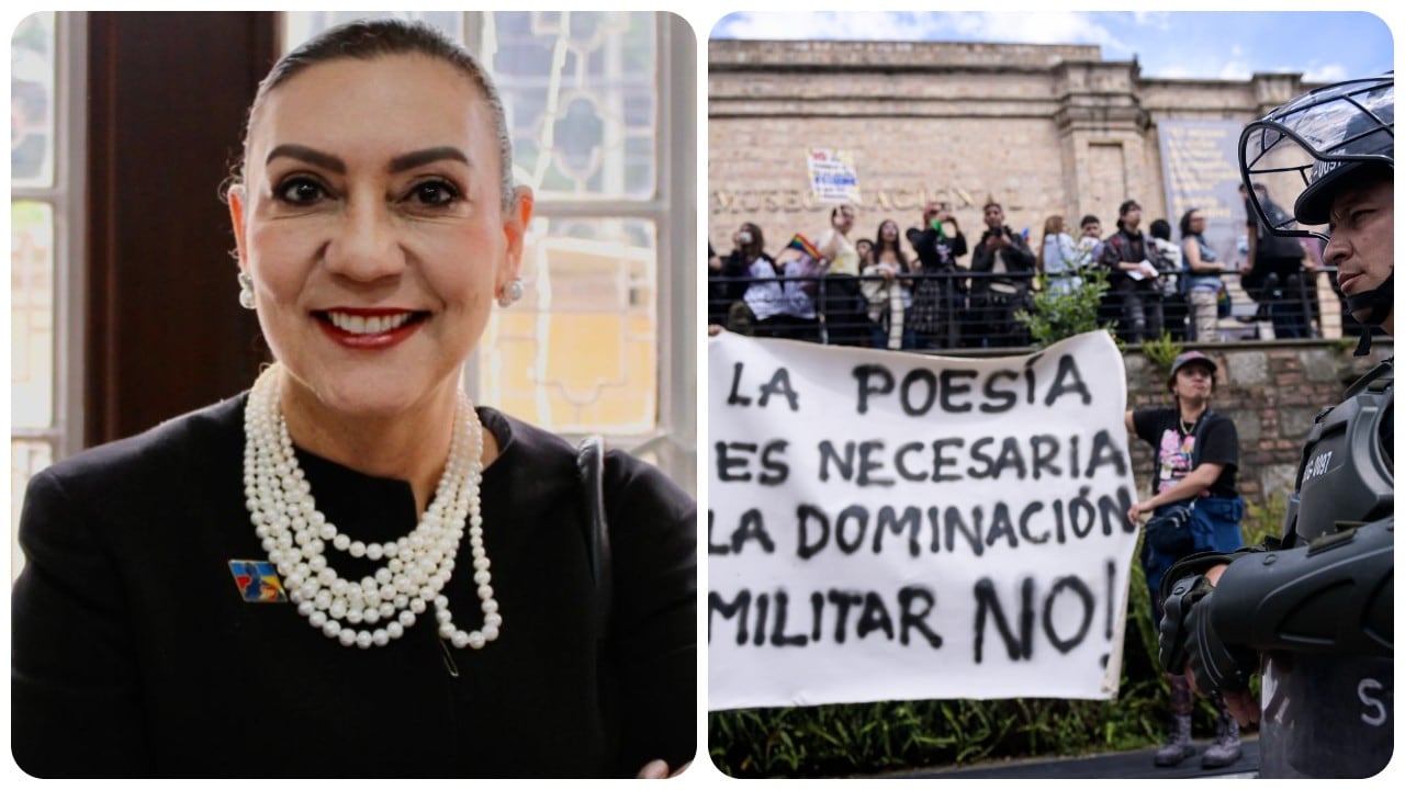 La directora del Icbf, Carolina Restrepo, y las protestas del Museo Nacional.
