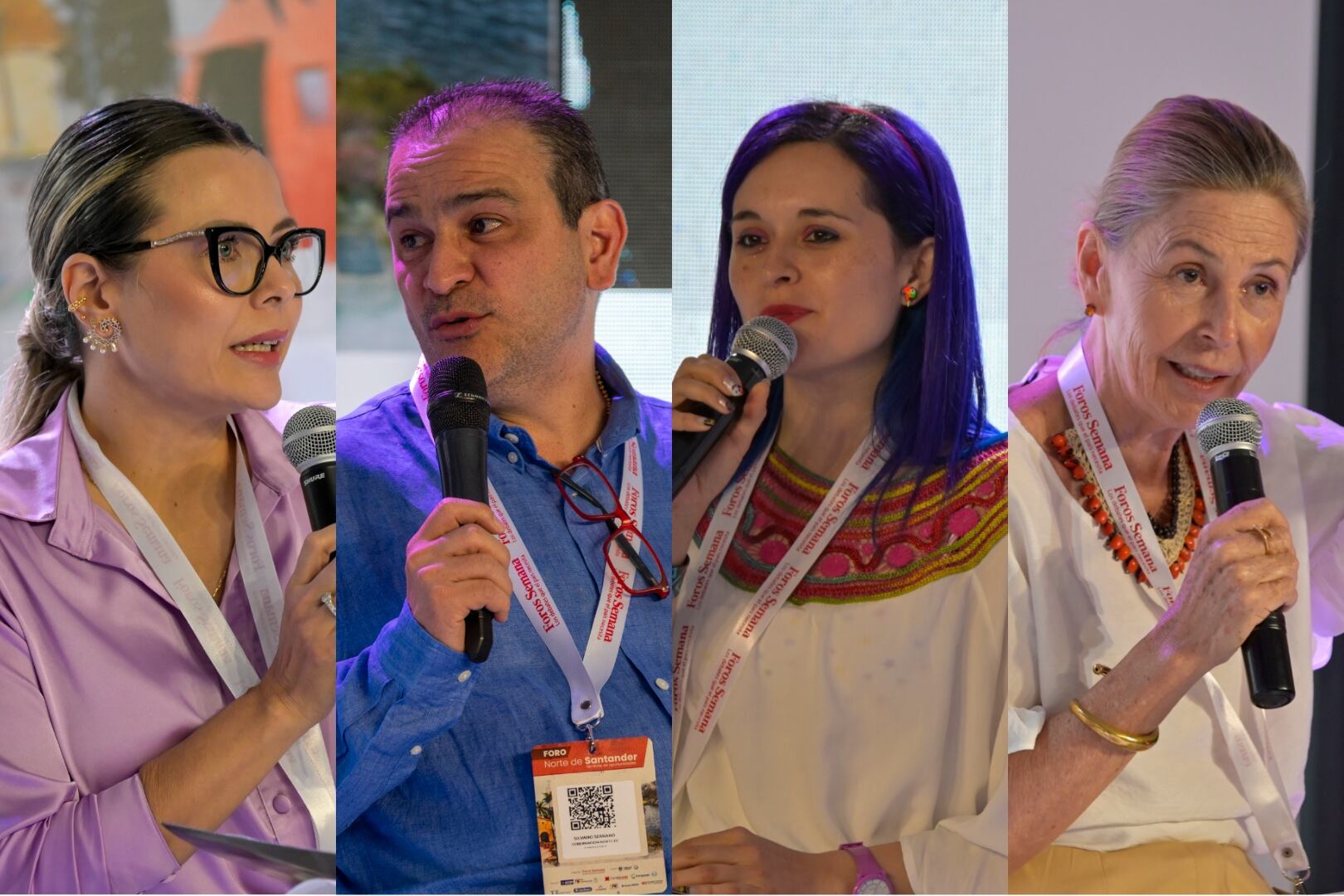 Siomara Botía, gerente del Observatorio Económico de la Cámara de Comercio de Cúcuta; Silvano Serrano, gobernador de Norte de Santander; , Sindey Carolina Bernal, viceministra de Transformación Digital del MinTIC y Liliana Vergel, coordinadora del Pacto por la Educación.