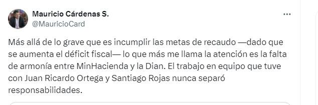 Mauricio Cárdenas, exministro de Hacienda