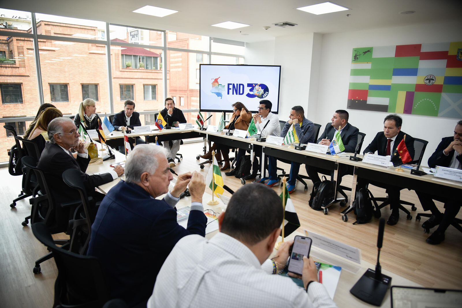 Reunión del ministro del Interior, Juan Fernando Cristo, con la Federación Nacional de Departamentos.