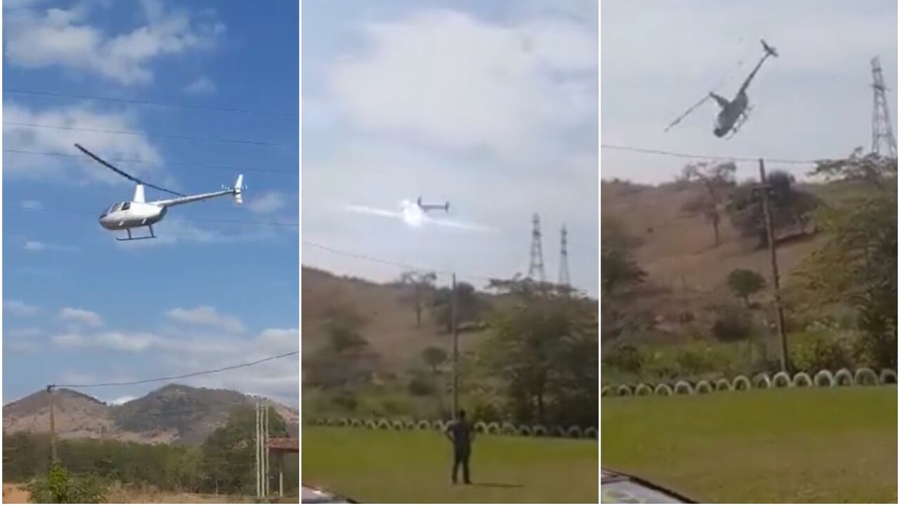 El helicóptero cayó luego de tocar los cables de alta tensión. El hecho no dejó víctimas de gravedad.