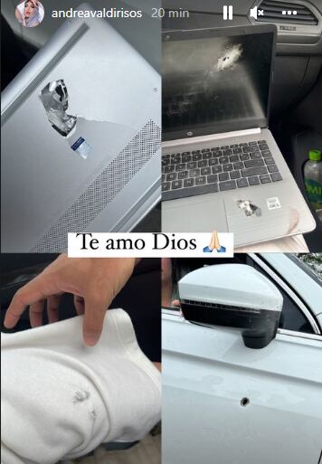 Imágenes del ataque que sufrió la influenciadora Andrea Valdiri.