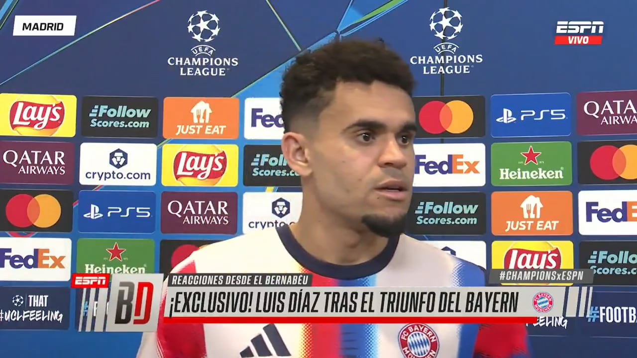 Luis Díaz tras el partido ante Real Madrid.