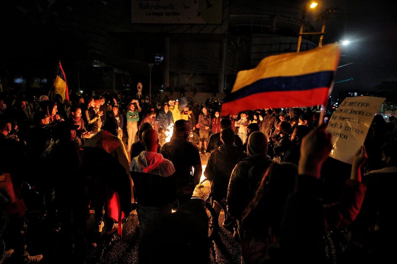Paro Nacional Cedritos 140 cerca de la casa del Presidente