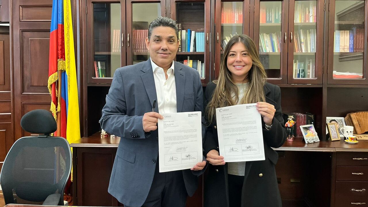 La representante Juliana Aray, al momento de radicar el proyecto.