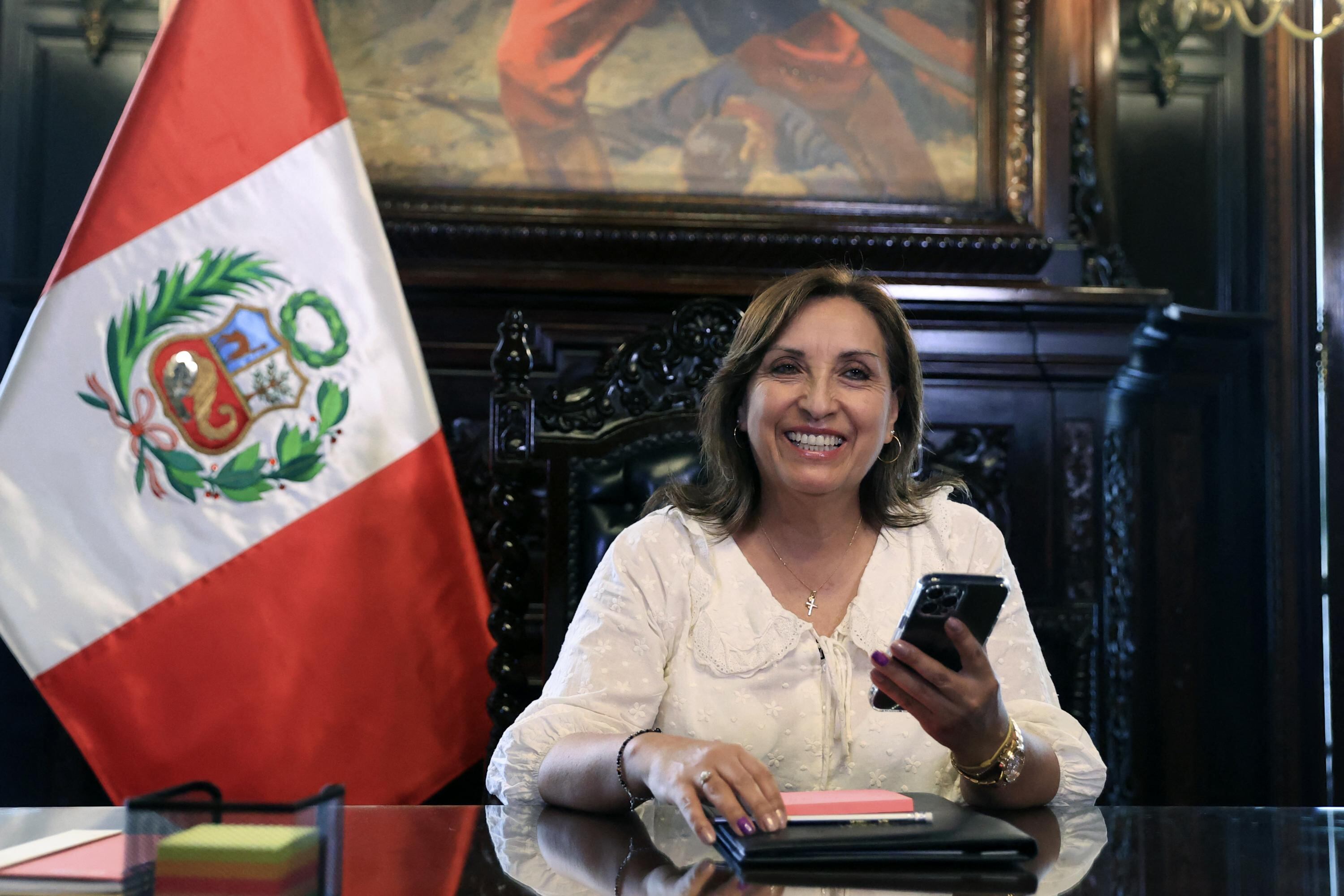 Dina Boluarte, presidenta de Perú.
