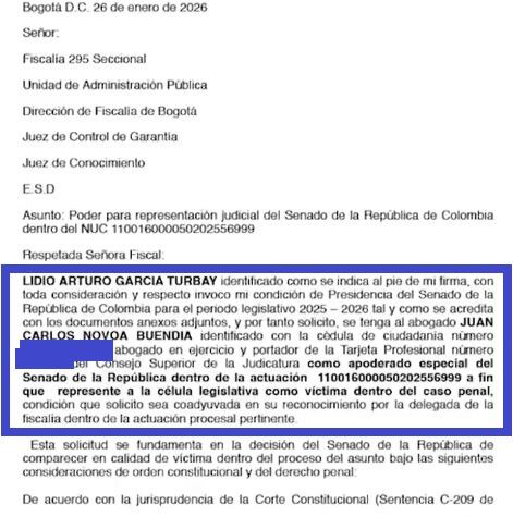 El Congreso pedirá ser víctima en proceso contra director de la UNP, Augusto Rodríguez.