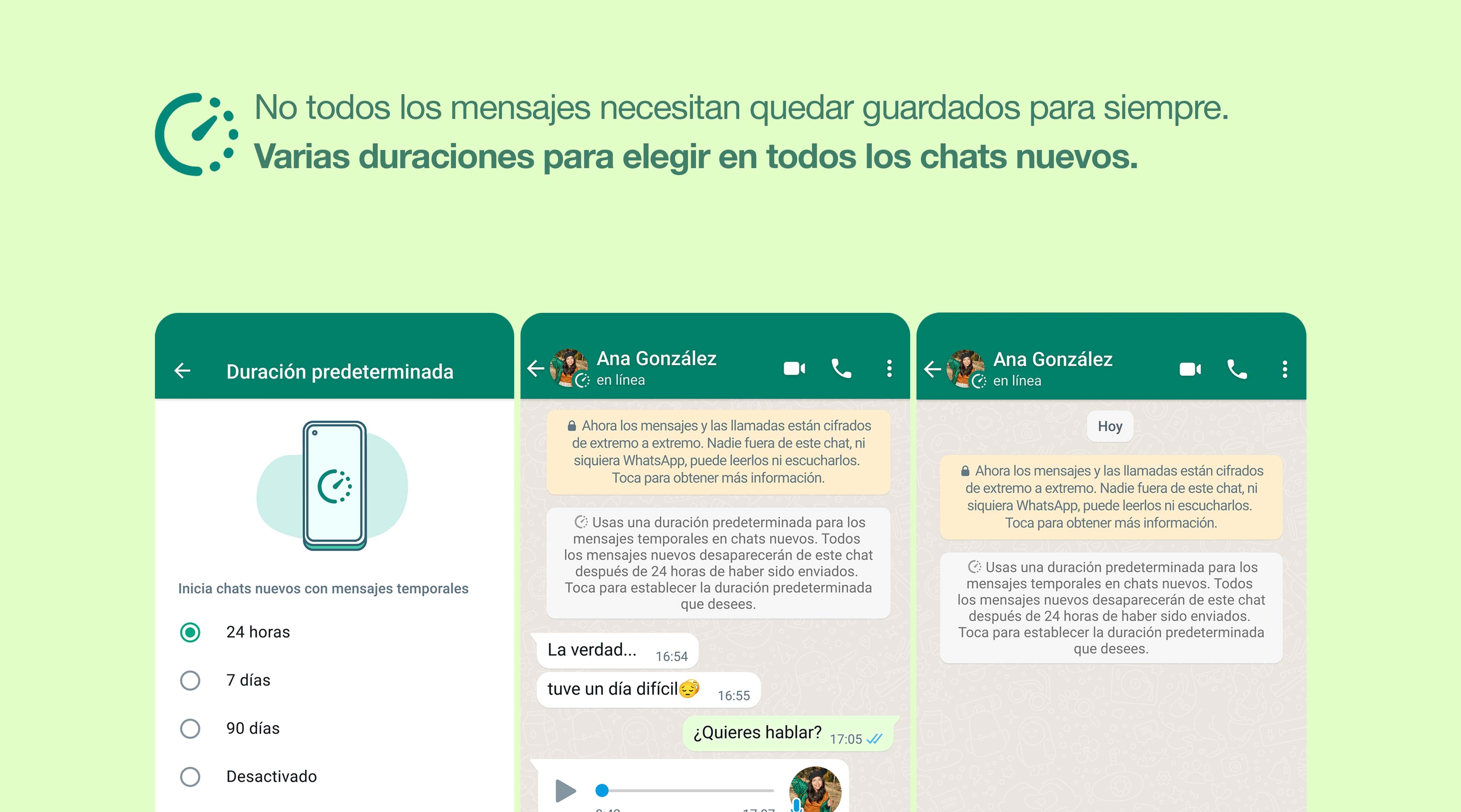 Así funcionan los mensajes temporales de WhatsApp.
