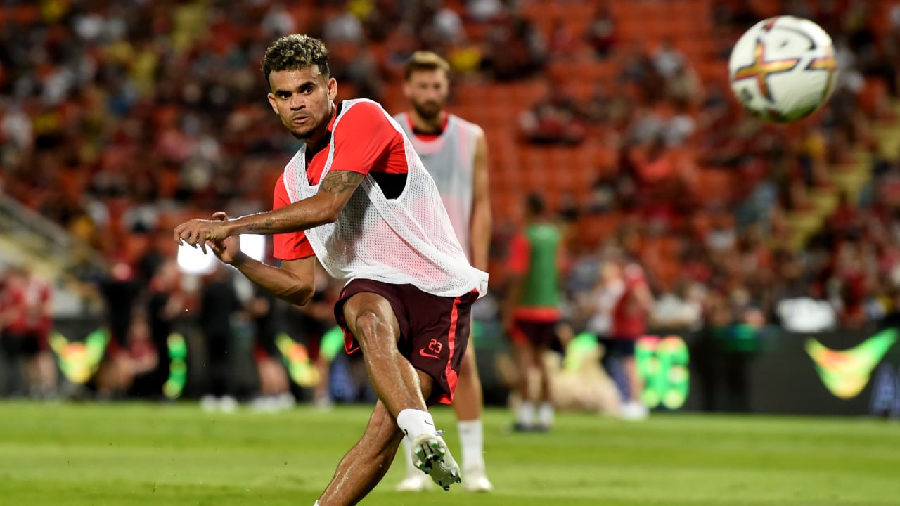 Luis Díaz completa su primera pretemporada con el Liverpool desde su llegada al club.