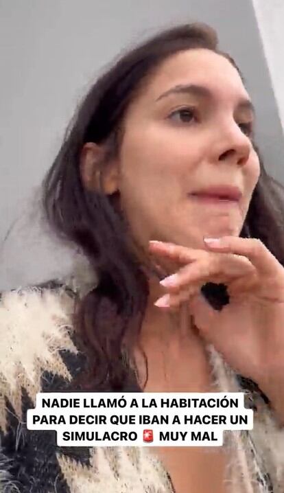 Arianny Tenorio se mostró molesta porque no sabía del simulacro