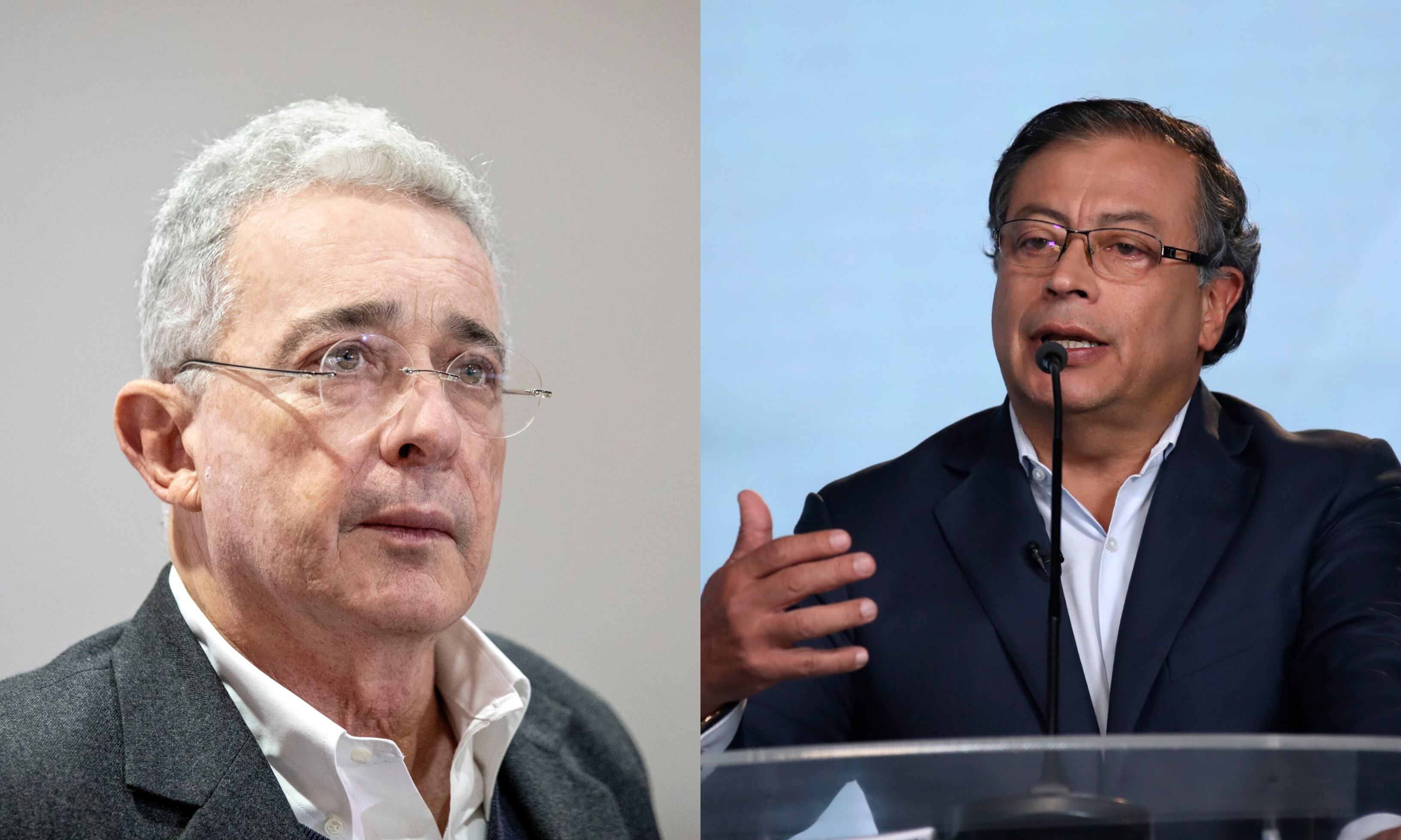 Álvaro Uribe y Gustavo Petro.