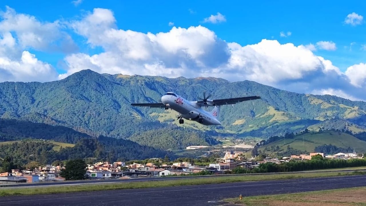 Aeropuerto La Nubia en la ciudad de Manizales, en Caldas.
