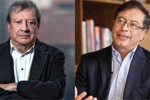 El empresario Mario Hernández y el senador Gustavo Petro