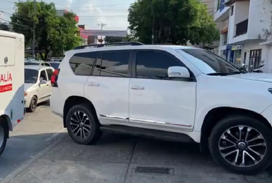 Esta es la camioneta en la que se movilizaba la víctima.