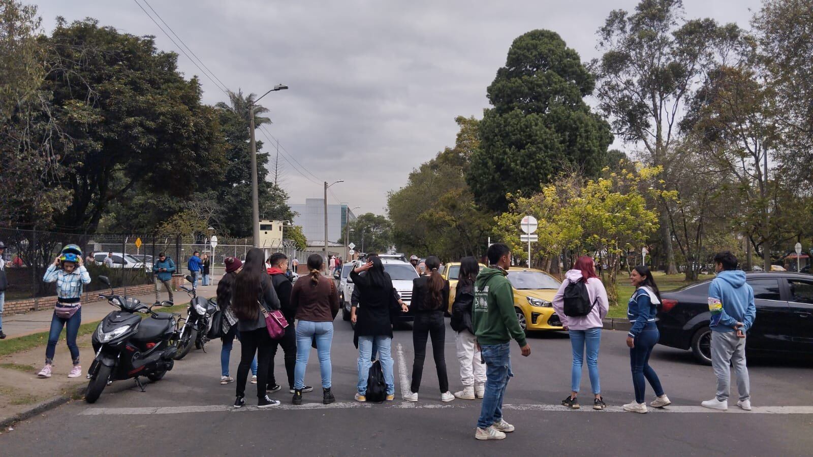 Bloqueo en Barrios Unidos, en Bogotá