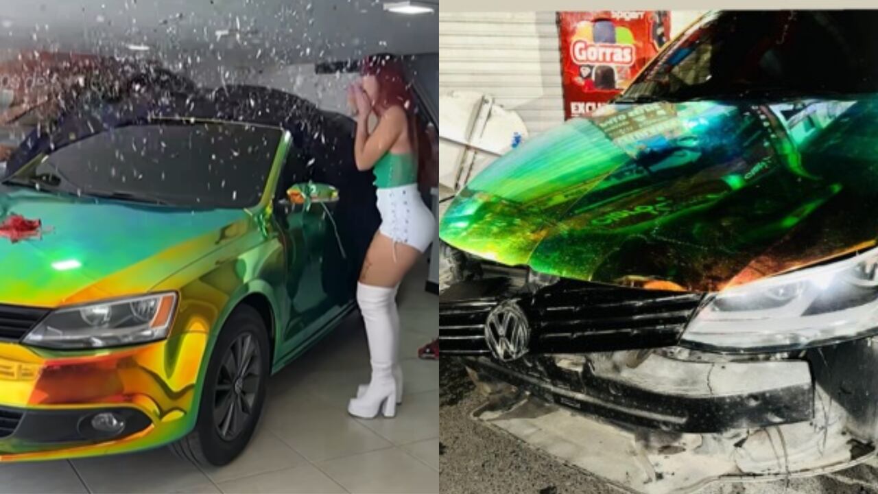 Influencer adquirió un carro nuevo y protagonizó accidente en Antioquia.