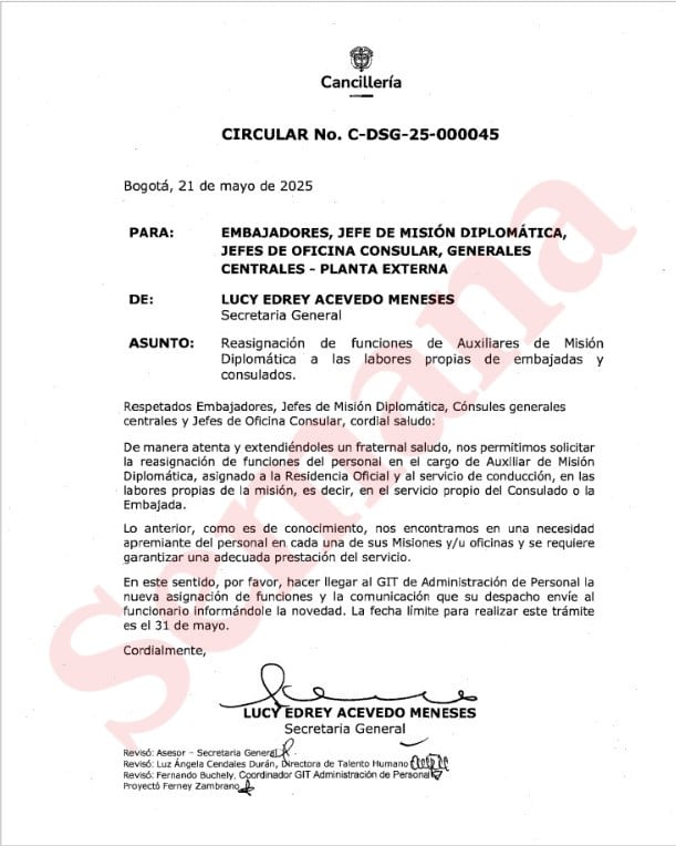 Circular Cancillería