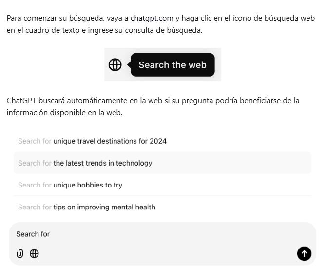 Las características innovadoras de ChatGPT Search transforman la forma en que se realiza la búsqueda de información. A continuación, se describen las principales funcionalidades de esta herramienta, que combina la inteligencia artificial con la búsqueda en la web para proporcionar resultados más precisos y relevantes.