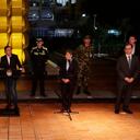 El presidente Gustavo Petro y la alcaldesa de Bogotá, al término del consejo de seguridad en Bogotá.