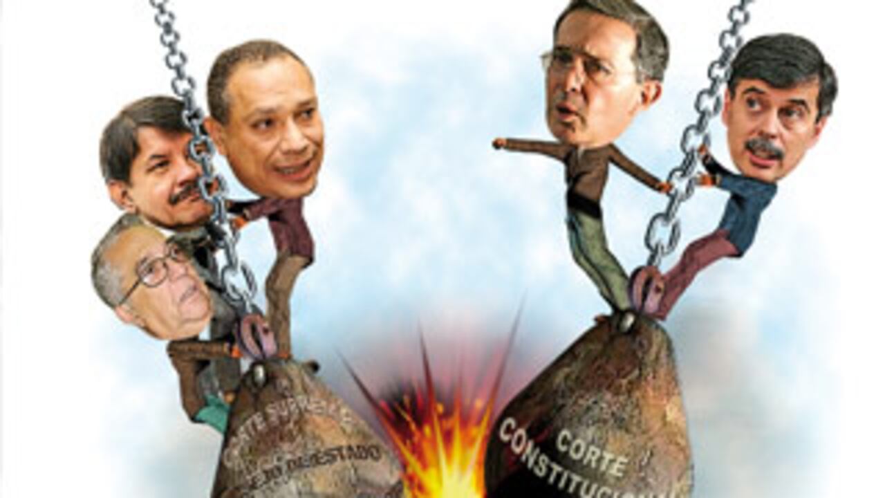 El presidente de l Consejo de Estado, Ramiro Saavedra, el presidente de la Corte Suprema, Yesid Ramírez, y el presidente del Consejo Superior de la Judicatura, José Alfredo Escobar, consideran que la última palabra en materia judicial le corresponde a la Corte Suprema y no a la Constitucional