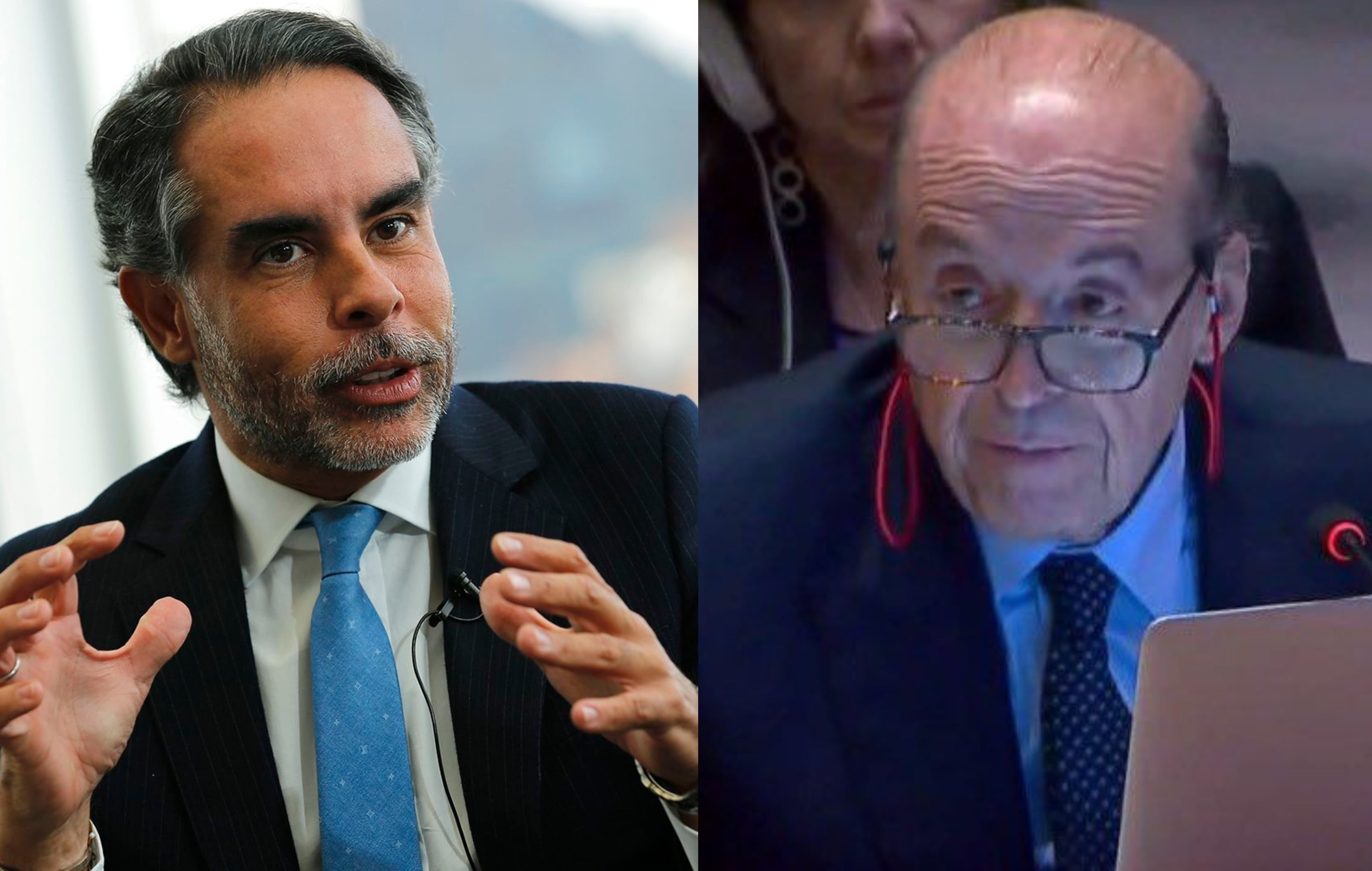 Armando Benedetti, embajador de Colombia en Venezuela, y el canciller Álvaro Leyva.