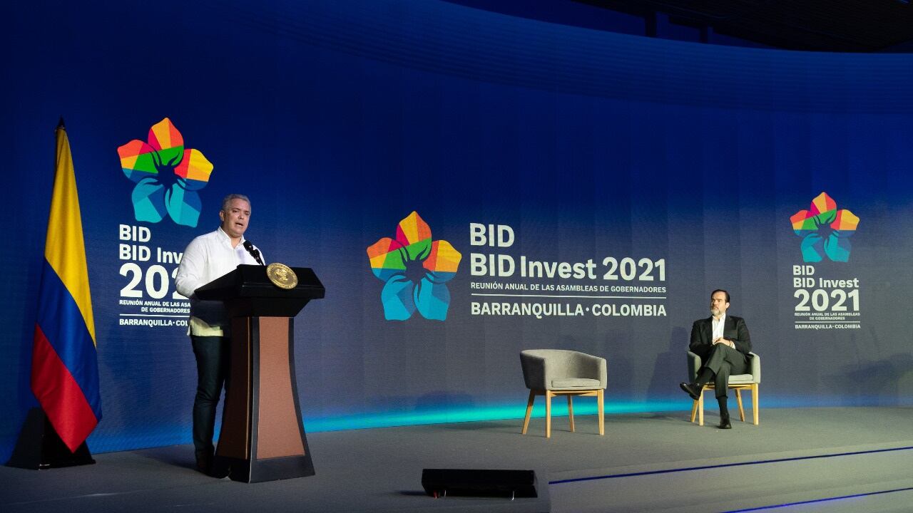 Iván Duque en la Asamblea del BID