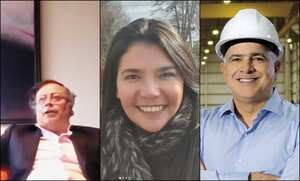 De izquierda a derecha: Gustavo Petro, María Antonia 'Nany' Pardo, Christian Daes.