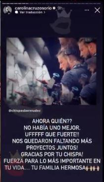 La presentadora se despidió de 'Chispas'