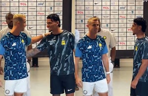 Cristiano Ronaldo y Richard Ríos.