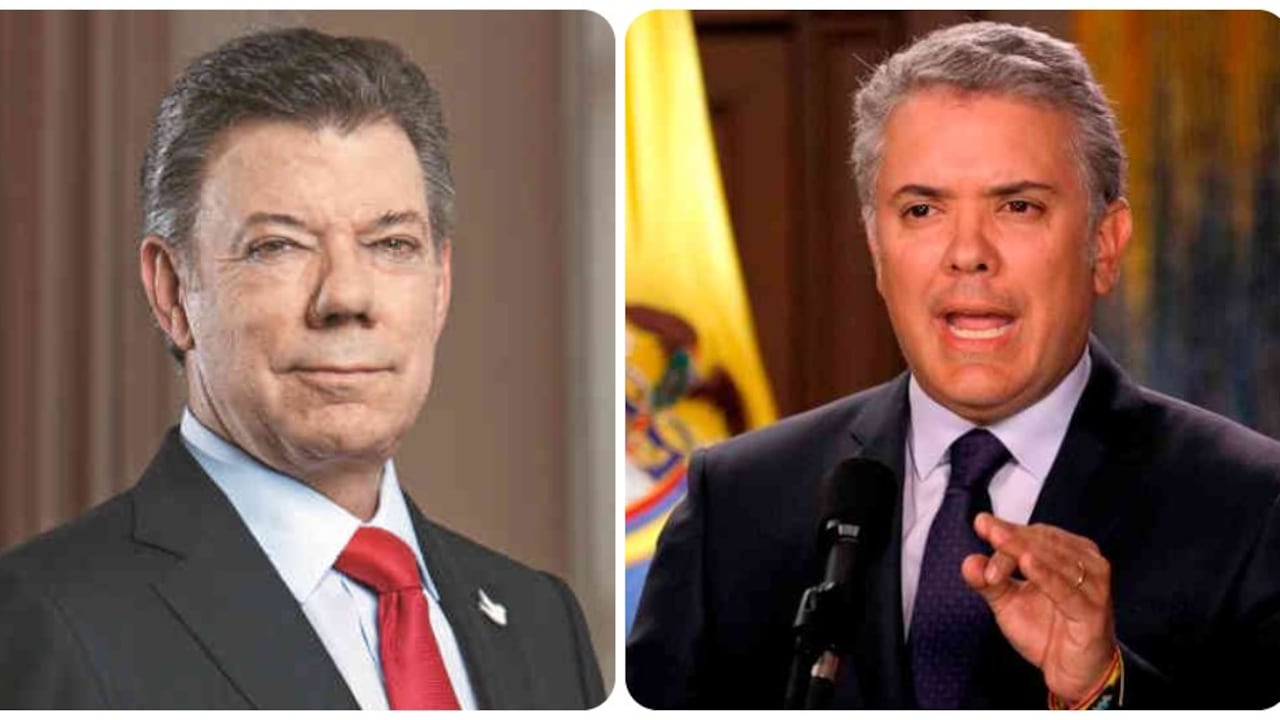 Juan Manuel Santos e Iván Duque