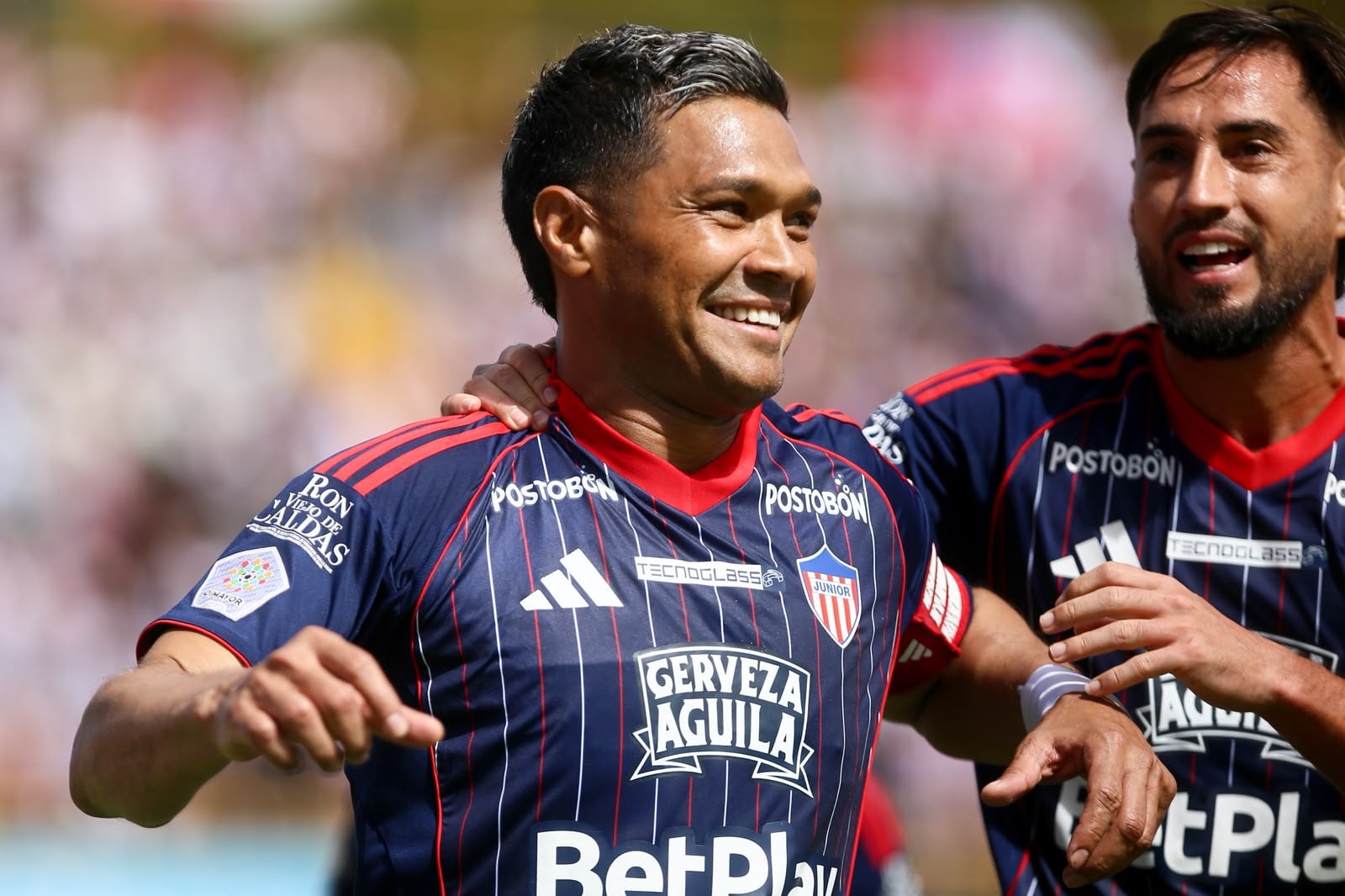 Teófilo Gutiérrez en el partido entre Junior y Fortaleza en Bogotá.