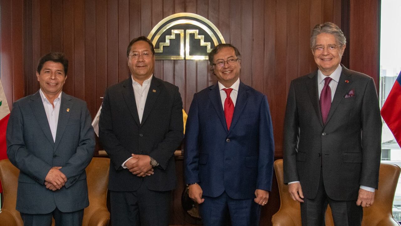 Presidente Gustavo Petro y mandatarios de los países de la CAN