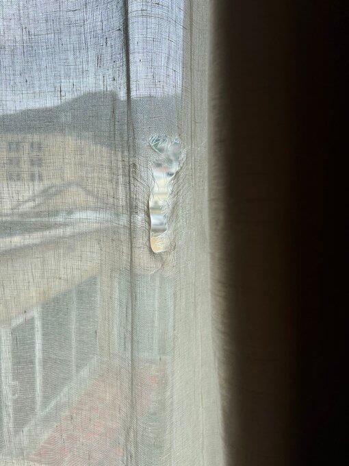 Cortinas en mal estado Casa de Nariño