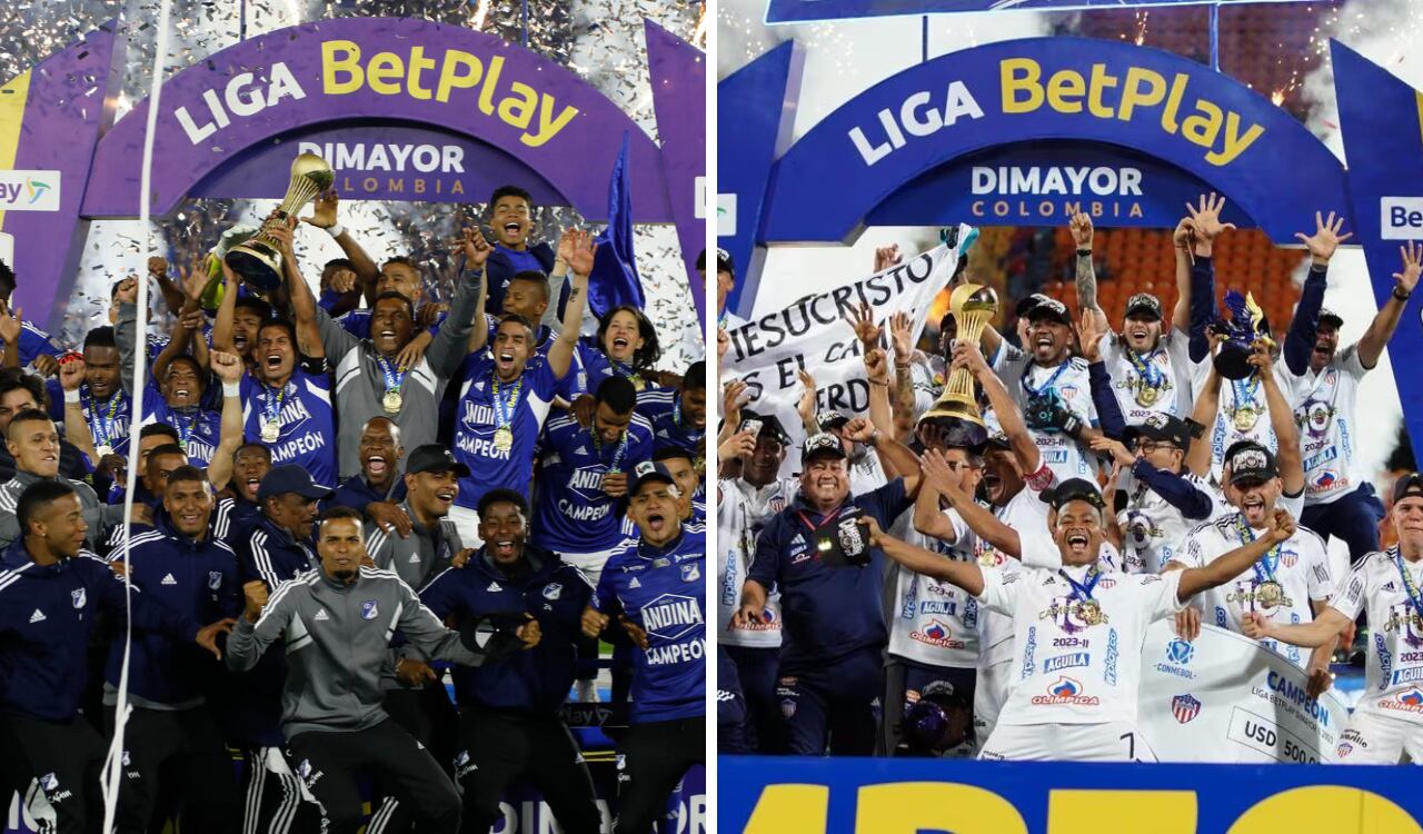 Millonarios y Junior fueron los campeones Liga Betplay en el 2023