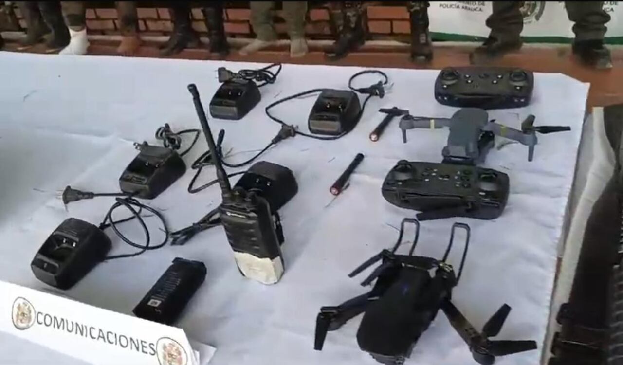 Drones decomisados a la guerrilla del ELN.