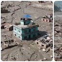 La casa fue la única que no se derrumbó durante las inundaciones