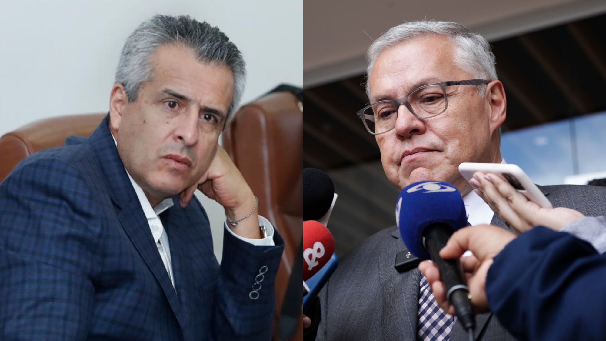 Luis Fernando Velasco, exministro del Interior, y Néstor Osuna, exministro de Justicia.