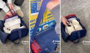 Al parecer el tamaño del maletín, aunque es pequeño, puede tener en su interior gran cantidad de objetos sin exceder las medidas estipuladas por la aerolínea