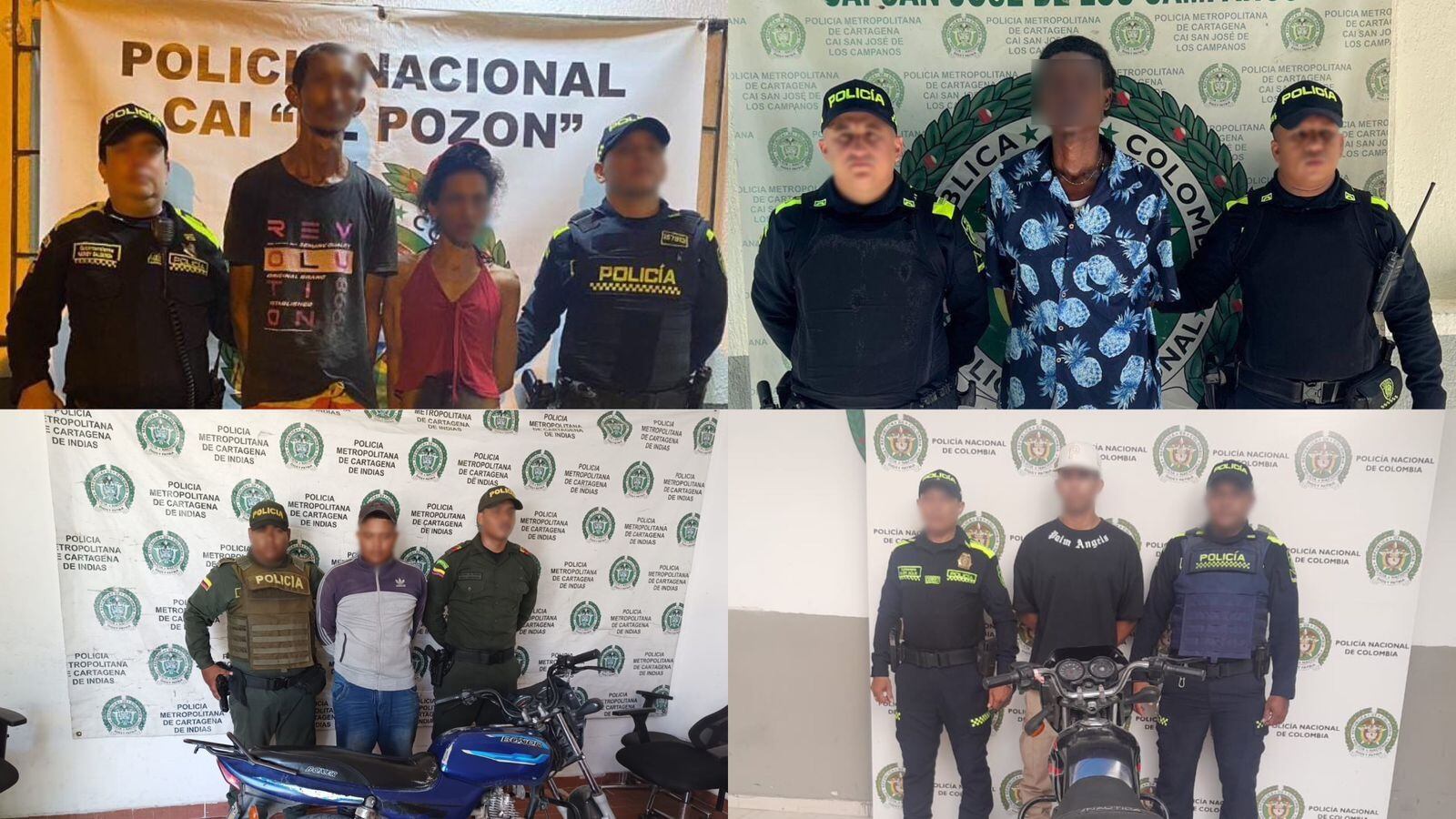 Capturados en Cartagena