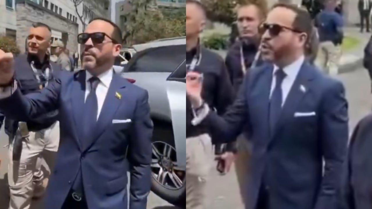 Presidente Abelardo De La Espriella durante su visita a la Fiscalía General de la Nación.