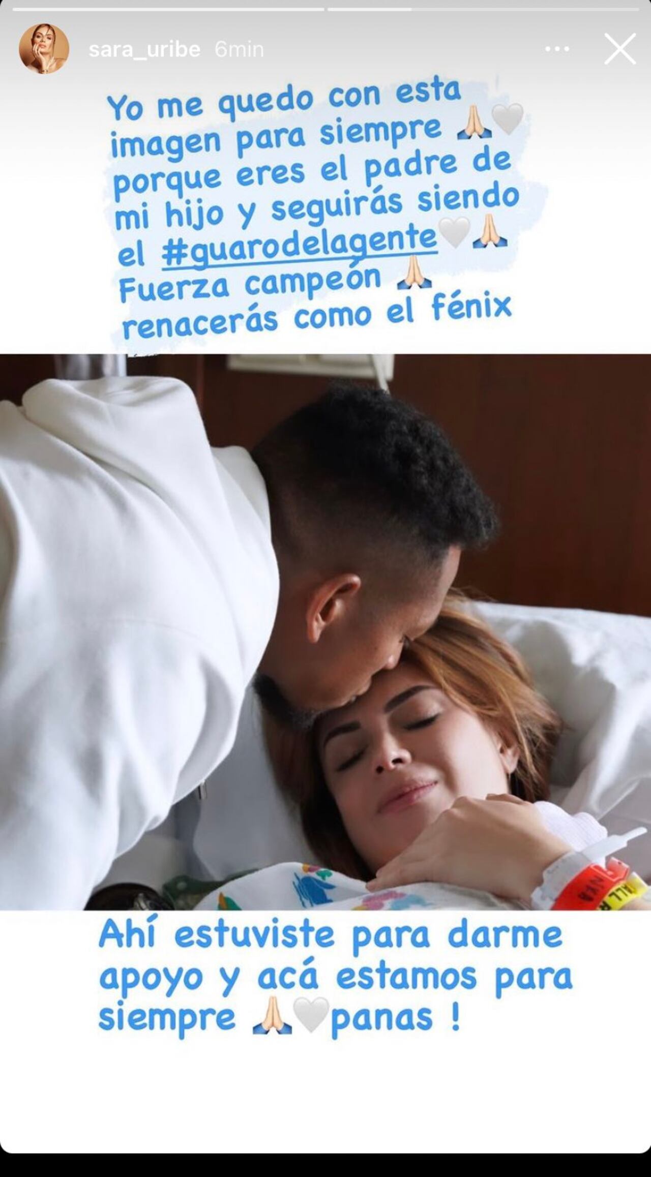 La modelo Sara Uribe, ex pareja de Fredy Guarín, mostró su apoyo al futbolista en su cuenta oficial de Facebook.
