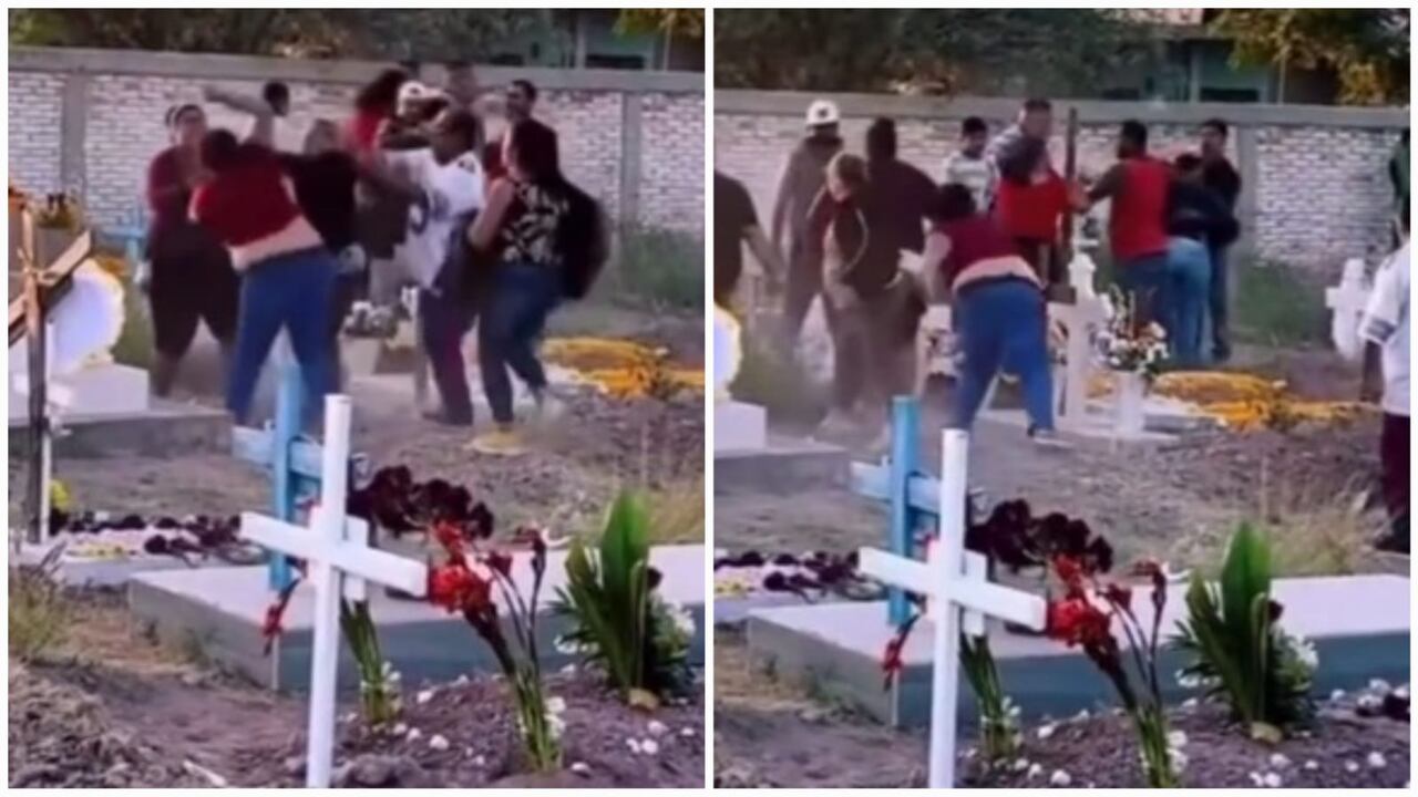 Otra versión indica que el altercado comenzó afuera del cementerio.