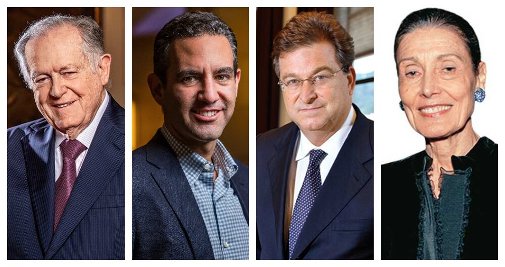 Luis Carlos Sarmiento Angulo, David Vélez, Jaime Gilinski y Beatriz Dávila de Santo Domingo