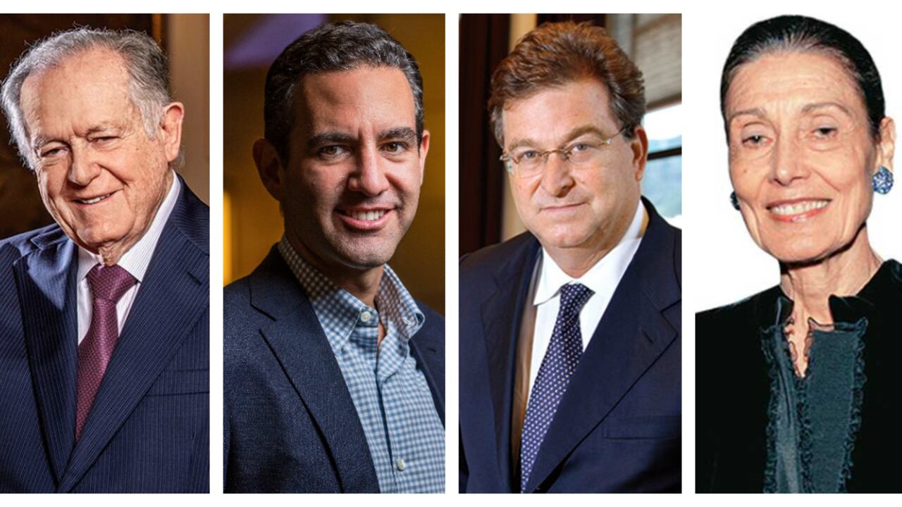 Luis Carlos Sarmiento Angulo, David Vélez, Jaime Gilinski y Beatriz Dávila de Santo Domingo